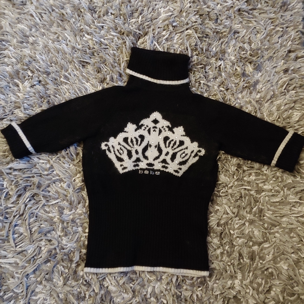 Babe black and white bedazzled sweater